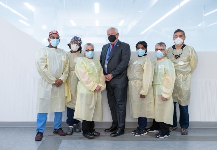 Group photo of training participants with Dean Wolff