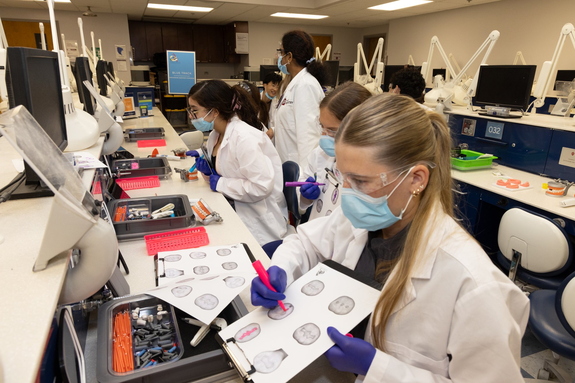 Students explore hands-on activities.