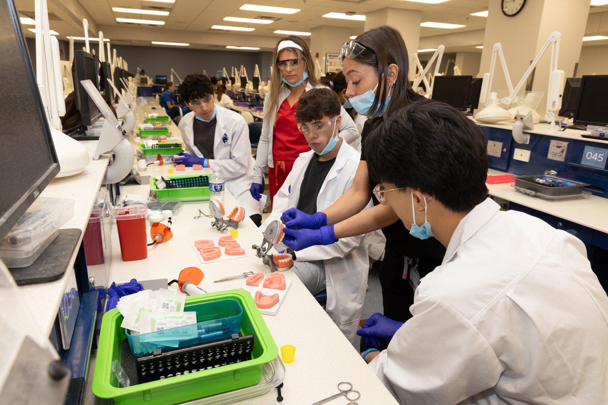 Students explore hands-on activities.