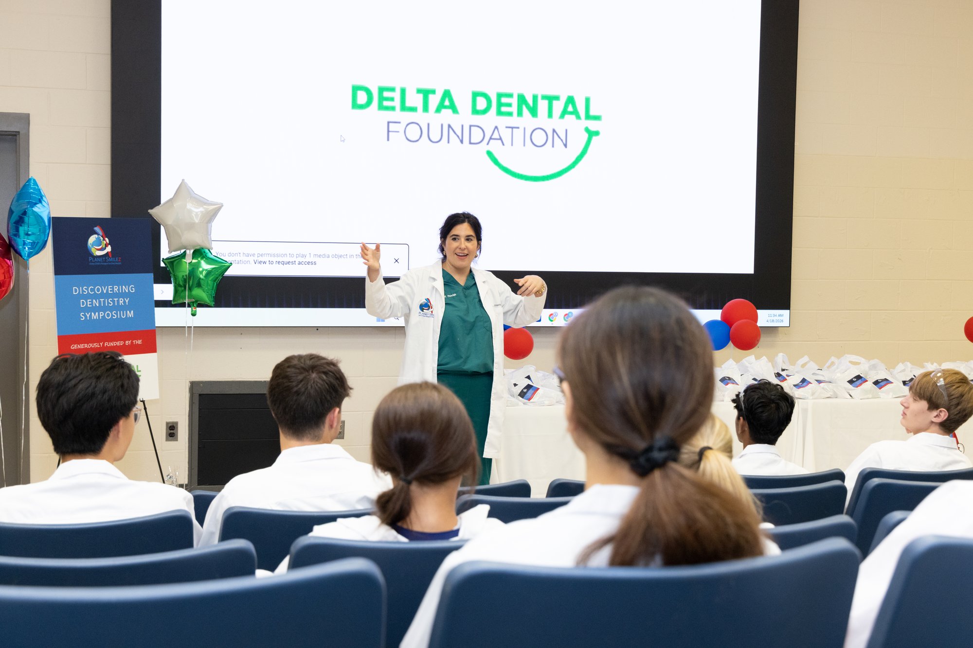 Dr. Pawlak lectures students.