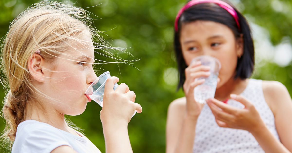 Children Drinking Water